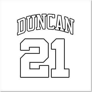 Tim Duncan Number 21 Posters and Art